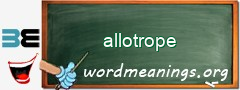 WordMeaning blackboard for allotrope